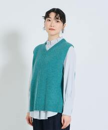 新品 ADIEU TRISTESSE アデュートリステス　コットンニット　ベスト セール】COTTON SURF ベスト（ベスト）｜ADIEU TRISTESSE