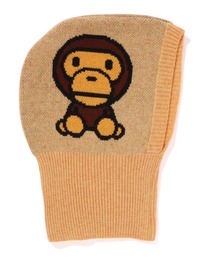 A BATHING APE（アベイシングエイプ）の「BABY MILO KNIT BALACLAVA  K（ニットキャップ/ビーニー・キッズ）」