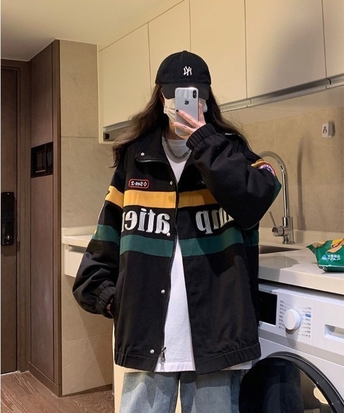 almo(アルモ)の「レーシングジャケット(BQ)(ライダースジャケット・レディース・ブラック/ホワイト・FREE)」の2枚目の写真