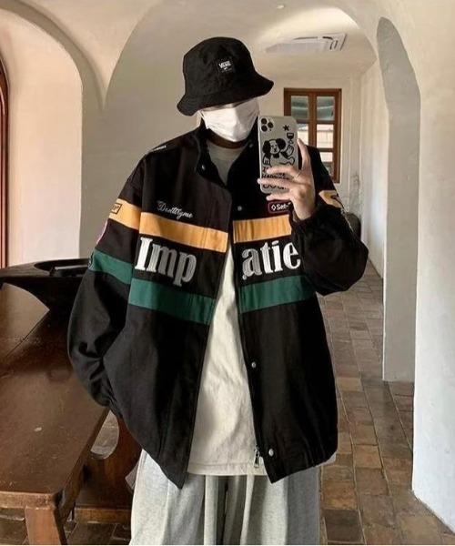 almo(アルモ)の「レーシングジャケット(BQ)(ライダースジャケット・レディース・ブラック/ホワイト・FREE)」の5枚目の写真