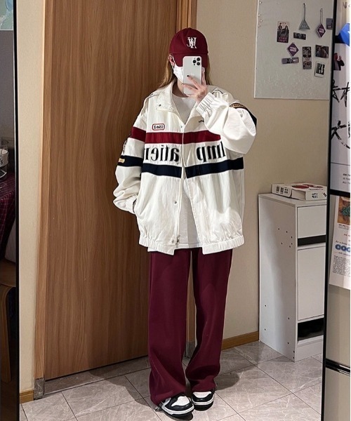 almo(アルモ)の「レーシングジャケット(BQ)(ライダースジャケット・レディース・ブラック/ホワイト・FREE)」の13枚目の写真