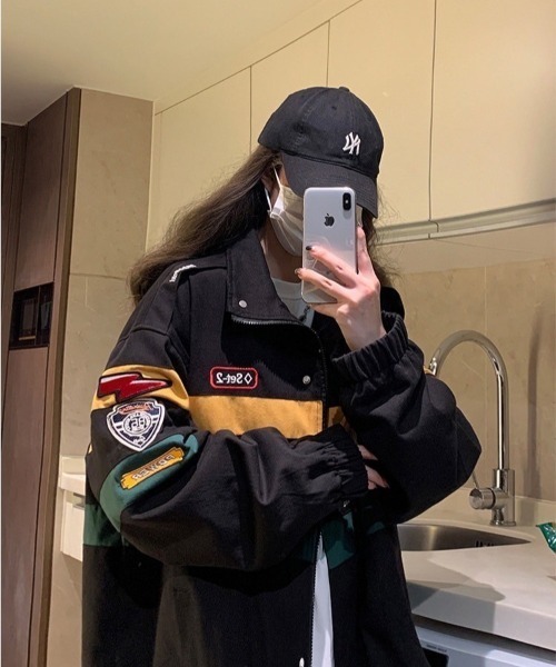 almo(アルモ)の「レーシングジャケット(BQ)(ライダースジャケット・レディース・ブラック/ホワイト・FREE)」の16枚目の写真