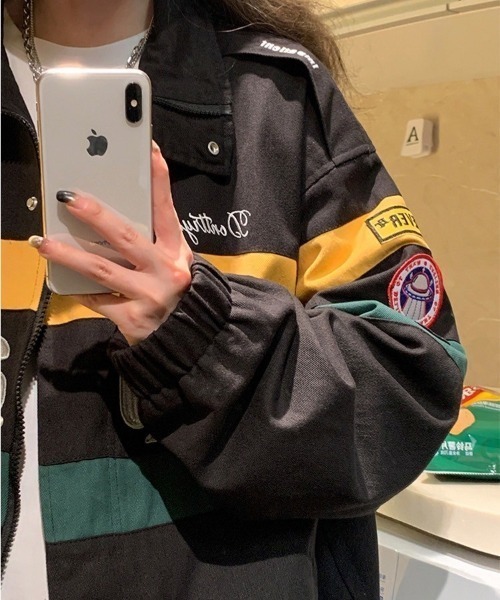 almo(アルモ)の「レーシングジャケット(BQ)(ライダースジャケット・レディース・ブラック/ホワイト・FREE)」の17枚目の写真