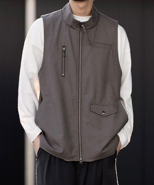【CLEL】Loose High Neck Design Vest/ルーズハイネックデザインベスト（ベスト）｜CLEL（クレイル）