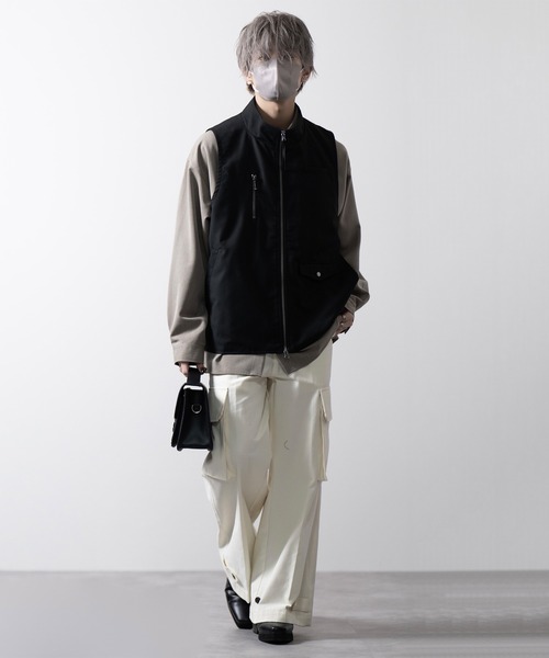 【CLEL】Loose High Neck Design Vest/ルーズハイネックデザインベスト（ベスト）｜CLEL（クレイル）