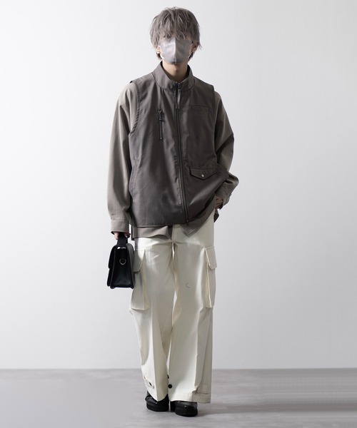 【CLEL】Loose High Neck Design Vest/ルーズハイネックデザインベスト（ベスト）｜CLEL（クレイル）
