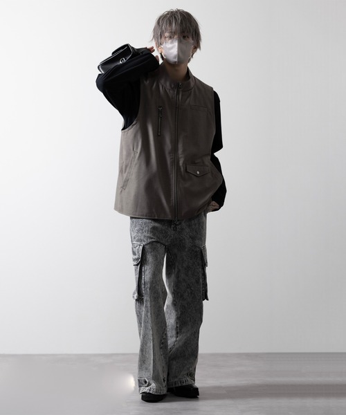 【CLEL】Loose High Neck Design Vest/ルーズハイネックデザインベスト（ベスト）｜CLEL（クレイル）