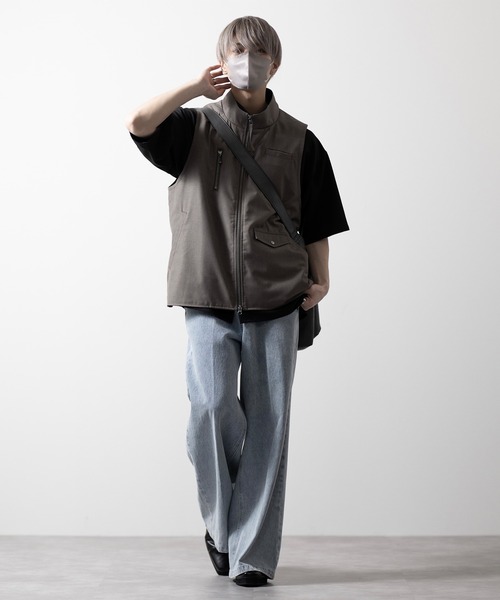 【CLEL】Loose High Neck Design Vest/ルーズハイネックデザインベスト（ベスト）｜CLEL（クレイル）