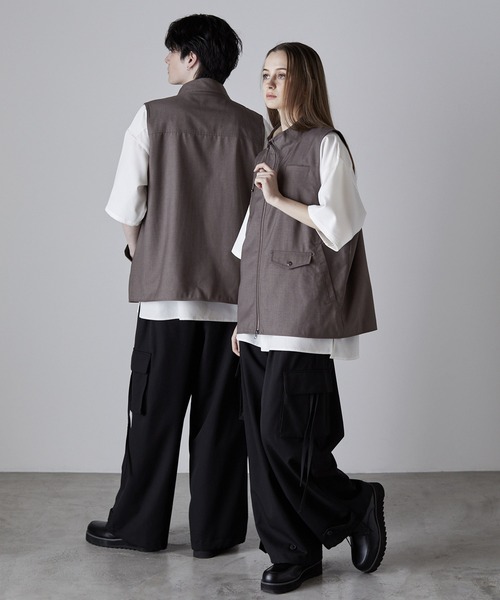 【CLEL】Loose High Neck Design Vest/ルーズハイネックデザインベスト（ベスト）｜CLEL（クレイル）
