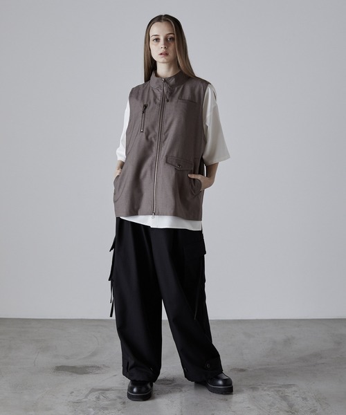 【CLEL】Loose High Neck Design Vest/ルーズハイネックデザインベスト（ベスト）｜CLEL（クレイル）