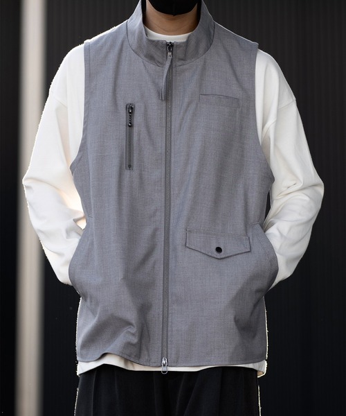 【CLEL】Loose High Neck Design Vest/ルーズハイネックデザインベスト（ベスト）｜CLEL（クレイル）