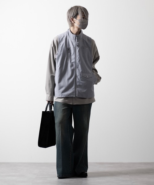 【CLEL】Loose High Neck Design Vest/ルーズハイネックデザインベスト（ベスト）｜CLEL（クレイル）