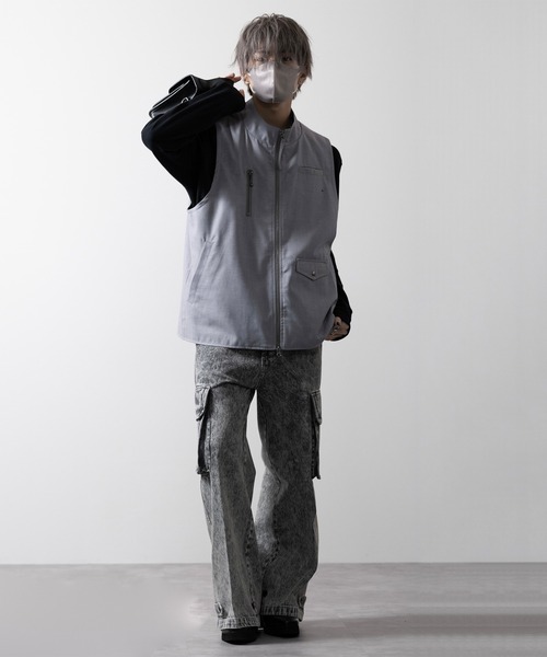 【CLEL】Loose High Neck Design Vest/ルーズハイネックデザインベスト（ベスト）｜CLEL（クレイル）