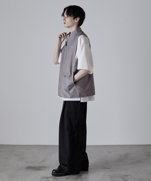 【CLEL】Loose High Neck Design Vest/ルーズハイネックデザインベスト（ベスト）｜CLEL（クレイル）