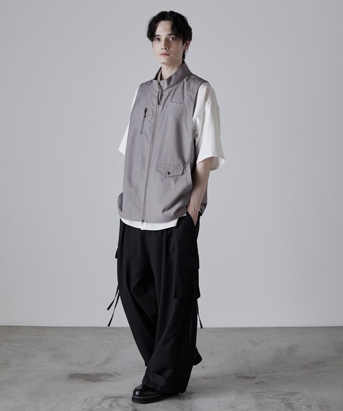 【CLEL】Loose High Neck Design Vest/ルーズハイネックデザインベスト（ベスト）｜CLEL（クレイル）