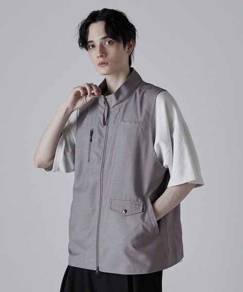 【CLEL】Loose High Neck Design Vest/ルーズハイネックデザインベスト（ベスト）｜CLEL（クレイル）