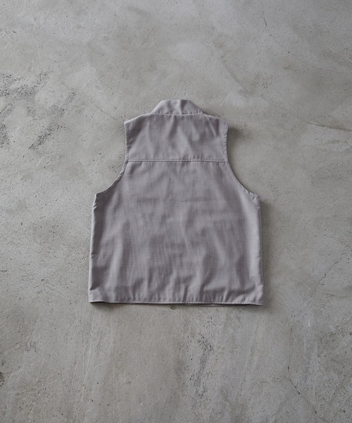 CLEL(クレイル)の「【CLEL】Loose High Neck Design Vest/ルーズハイネックデザインベスト(ベスト・メンズ・グレー/アッシュブラウン/ブラック・M/S/L/XS)」の14枚目の写真