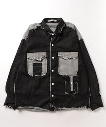a.p.o.v.（エーピーオービー）の「a.p.o.v. パッチワークダメージデニムシャツジャケット（デニムジャケット）」