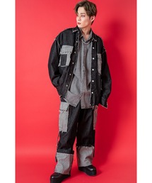 a.p.o.v.（エーピーオービー）の「a.p.o.v. パッチワークダメージデニムシャツジャケット（デニムジャケット）」