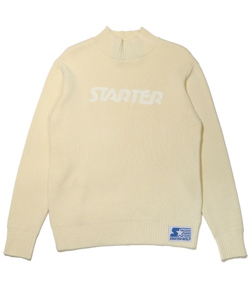 【セール】【STARTER GOLF】スターターゴルフ ロゴ刺繍 バックスター モックネックニット SG-123019（ニット/セーター）｜STARTER BLUE LABEL（スターターブルーレーベル）