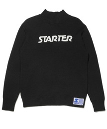 【STARTER GOLF】スターターゴルフ ロゴ刺繍 バックスター モックネックニット SG-123019