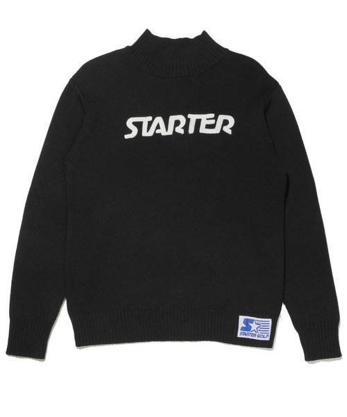 STARTER BLUE LABEL(スターターブルーレーベル)の「【STARTER GOLF】スターターゴルフ ロゴ刺繍 バックスター モックネックニット SG-123019(ニット/セーター・メンズ・オフホワイト/イエロー/ブラック・L/XS/XL/S/M)」の2枚目の写真