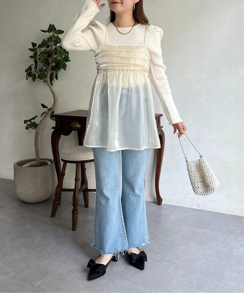 poppyオーガンジーキャミソール uneune organdy cami dress