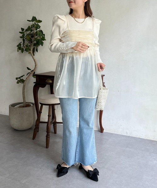 prose verse（プロズヴェール）の「オーガンジーギャザーキャミソール