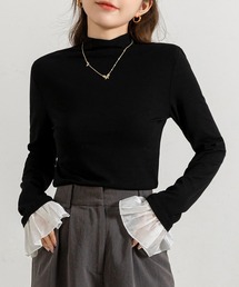 DAY CLOSET | レディース きれいめシアーフリルカットソー(Tシャツ/カットソー)