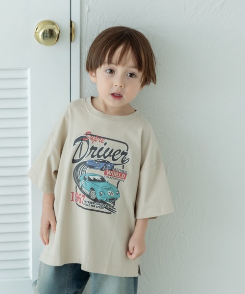 pairmanon(ペアマノン)の「【リンクコーデ】オリジナル カジュアルプリントTシャツ(Tシャツ/カットソー・キッズ・ホワイト/ベージュ系その他2/ブルー/ライトイエロー/ブラック系その他/チャコールグレー/ホワイト系その他2/ブルー系その他/グリーン系その他/パープル/ベージュ系その他/ピンク/ホワイト系その他/ブラック/ライトベージュ/グレー系その他/ライトピンク/ピンク系その他/イエロー系その他/ライトブルー・80/140/90/150/110/130/120/100)」の9枚目の写真