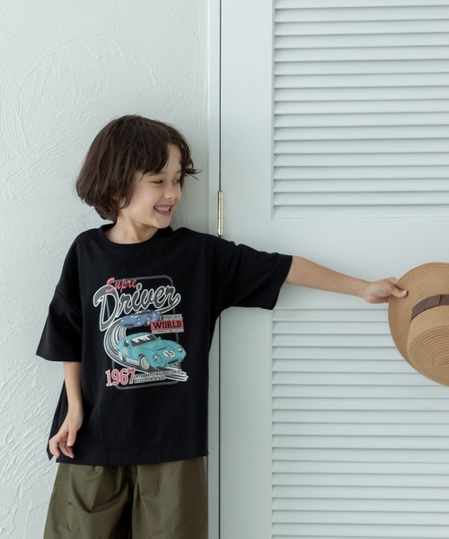 pairmanon(ペアマノン)の「【リンクコーデ】オリジナル カジュアルプリントTシャツ(Tシャツ/カットソー・キッズ・ホワイト/ベージュ系その他2/ブルー/ライトイエロー/ブラック系その他/チャコールグレー/ホワイト系その他2/ブルー系その他/グリーン系その他/パープル/ベージュ系その他/ピンク/ホワイト系その他/ブラック/ライトベージュ/グレー系その他/ライトピンク/ピンク系その他/イエロー系その他/ライトブルー・80/140/90/150/110/130/120/100)」の4枚目の写真