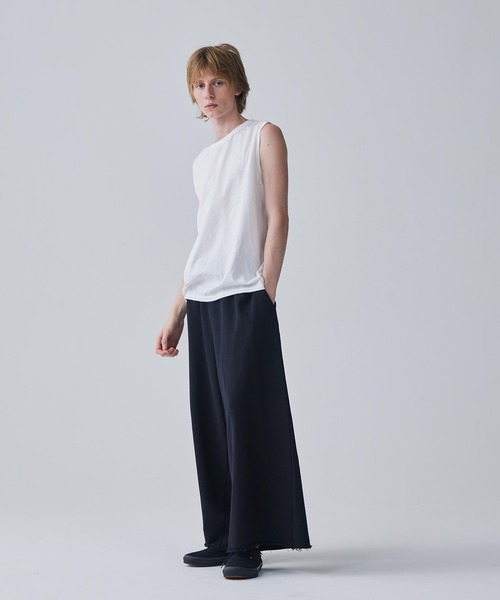 Iroquois（イロコイ）の「IROQUOIS イロコイ / 60/2 MERCERIZING JERSEY N/S ハイゲージノースリーブトップス / 176104（タンクトップ・メンズ・ブラック/ホワイト系その他/ベージュ・1/2/3）」の5枚目の写真