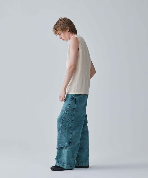 Iroquois（イロコイ）の「IROQUOIS イロコイ / 60/2 MERCERIZING JERSEY N/S ハイゲージノースリーブトップス / 176104（タンクトップ・メンズ・ブラック/ホワイト系その他/ベージュ・1/2/3）」の17枚目の写真