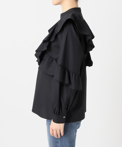 Spick & Span スピック＆スパン コットンブロードフリルブラウス コットンブロードフリルブラウス（シャツ／ブラウス）｜Spick
