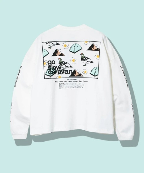 tシャツ USA/CスクエアLOGOバックプリントミドル LS TEE W レディース USA/CスクエアLOGOバックプリントミドルLSTEE (WOMENS