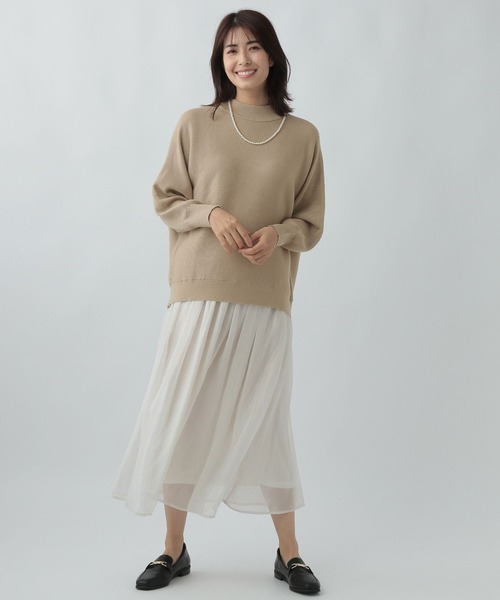 Elura（エルーラ）の「ボイルフレアスカート／102804（スカート・レディース・オフホワイト/ライトグレー・FREE）」の16枚目の写真