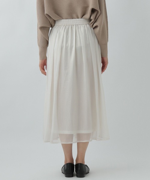 Elura（エルーラ）の「ボイルフレアスカート／102804（スカート・レディース・オフホワイト/ライトグレー・FREE）」の20枚目の写真