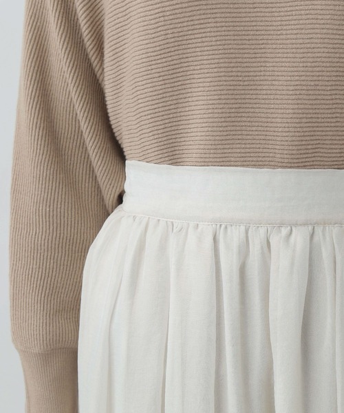 Elura（エルーラ）の「ボイルフレアスカート／102804（スカート・レディース・オフホワイト/ライトグレー・FREE）」の21枚目の写真