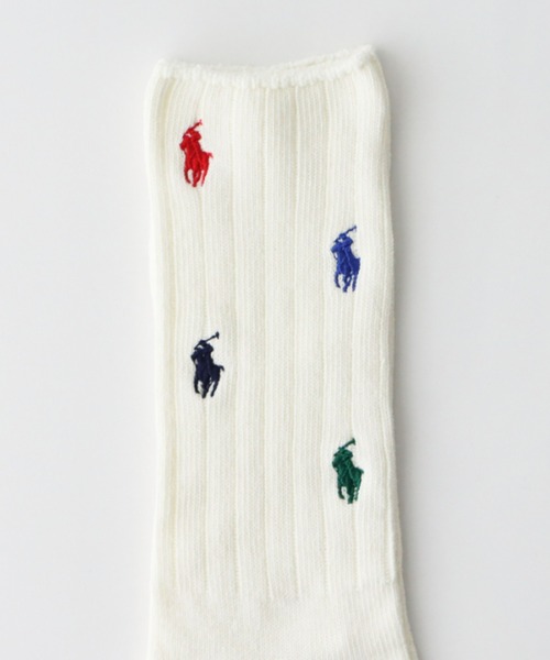 POLO RALPH LAUREN（ポロ ラルフ ローレン）の「≪WEB限定≫POLO RALPH LAUREN レディース メンズ マルチワンポイント ローゲージ リブソックス 92022803（ソックス/靴下・レディース・ホワイト/レッド/ダークネイビー・25～27cm/23～25cm）」の15枚目の写真