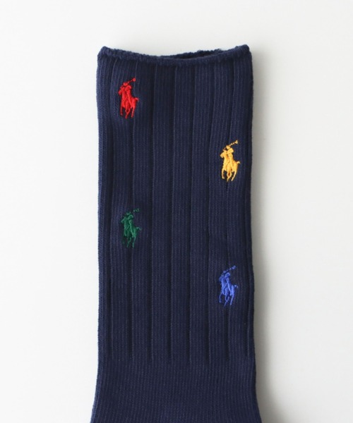 POLO RALPH LAUREN（ポロ ラルフ ローレン）の「≪WEB限定≫POLO RALPH LAUREN レディース メンズ マルチワンポイント ローゲージ リブソックス 92022803（ソックス/靴下・レディース・ホワイト/レッド/ダークネイビー・25～27cm/23～25cm）」の16枚目の写真