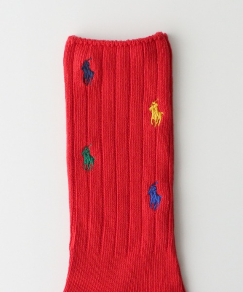 POLO RALPH LAUREN（ポロ ラルフ ローレン）の「≪WEB限定≫POLO RALPH LAUREN レディース メンズ マルチワンポイント ローゲージ リブソックス 92022803（ソックス/靴下・レディース・ホワイト/レッド/ダークネイビー・25～27cm/23～25cm）」の17枚目の写真