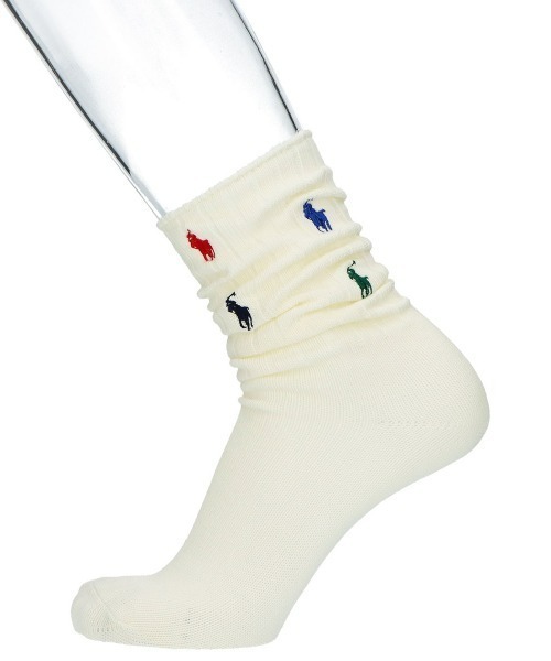 POLO RALPH LAUREN（ポロ ラルフ ローレン）の「≪WEB限定≫POLO RALPH LAUREN レディース メンズ マルチワンポイント ローゲージ リブソックス 92022803（ソックス/靴下・レディース・ホワイト/レッド/ダークネイビー・25～27cm/23～25cm）」の12枚目の写真