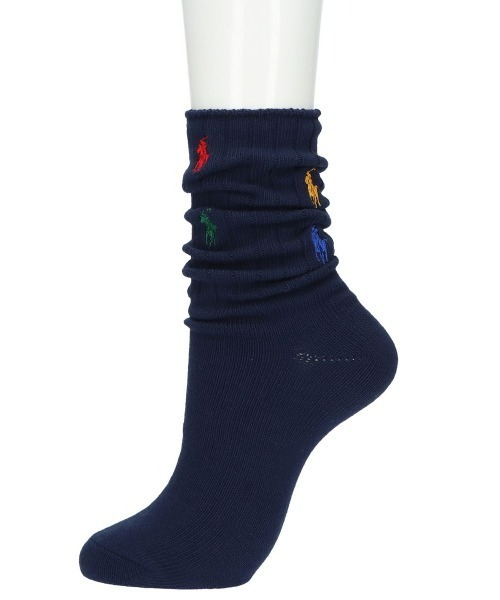 POLO RALPH LAUREN（ポロ ラルフ ローレン）の「≪WEB限定≫POLO RALPH LAUREN レディース メンズ マルチワンポイント ローゲージ リブソックス 92022803（ソックス/靴下・レディース・ホワイト/レッド/ダークネイビー・25～27cm/23～25cm）」の5枚目の写真