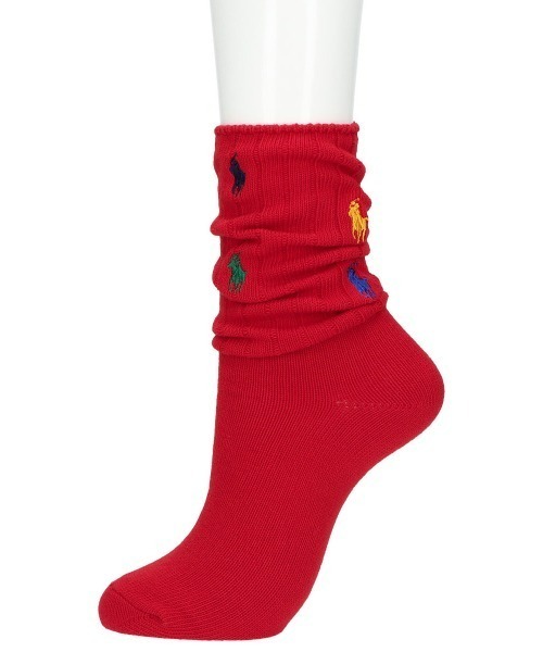 POLO RALPH LAUREN（ポロ ラルフ ローレン）の「≪WEB限定≫POLO RALPH LAUREN レディース メンズ マルチワンポイント ローゲージ リブソックス 92022803（ソックス/靴下・レディース・ホワイト/レッド/ダークネイビー・25～27cm/23～25cm）」の6枚目の写真