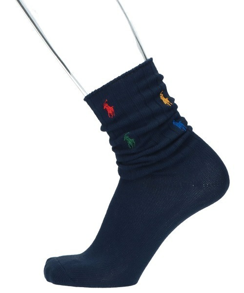 POLO RALPH LAUREN（ポロ ラルフ ローレン）の「≪WEB限定≫POLO RALPH LAUREN レディース メンズ マルチワンポイント ローゲージ リブソックス 92022803（ソックス/靴下・レディース・ホワイト/レッド/ダークネイビー・25～27cm/23～25cm）」の8枚目の写真
