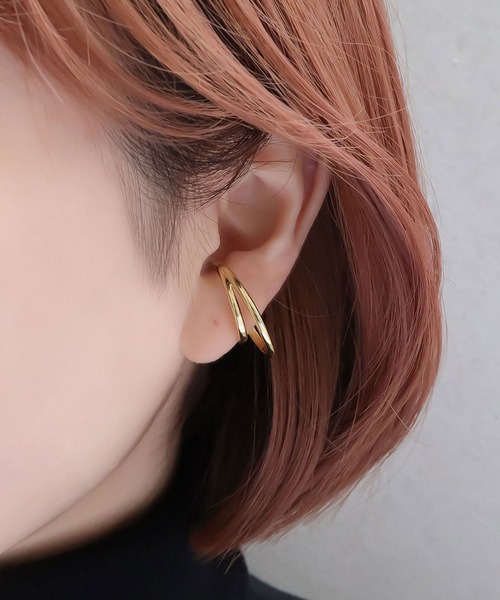 blackdia ocean ダブルライン イヤーカフ（イヤーカフ）｜blackdia