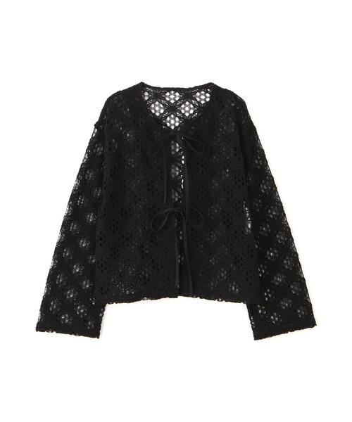 N.（N. Natural Beauty Basic）（エヌエヌナチュラルビューティーベーシック）の「◆コットンコードレースフロントリボンブラウス（シャツ/ブラウス・レディース・オフホワイト/ブラック・MEDIUM）」の17枚目の写真