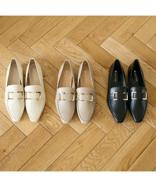 carino（カリーノ）の「【レイン対応】バックルローファー（ローファー・レディース・ホワイト/ベージュ/ブラック・22.5cm/23cm/23.5cm/24cm/24.5cm）」の7枚目の写真