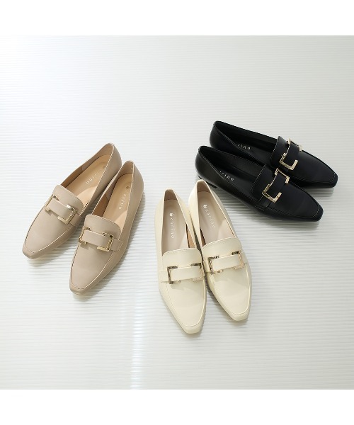 carino（カリーノ）の「【レイン対応】バックルローファー（ローファー・レディース・ホワイト/ベージュ/ブラック・22.5cm/23cm/23.5cm/24cm/24.5cm）」の8枚目の写真
