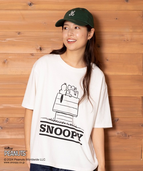 Psycho Bunny（サイコバニー）の「[WOMEN]PEANUTS×Psycho Bunny Tシャツ（Tシャツ/カットソー・レディース・マスタード/ホワイト/ブラック・1/2）」の2枚目の写真